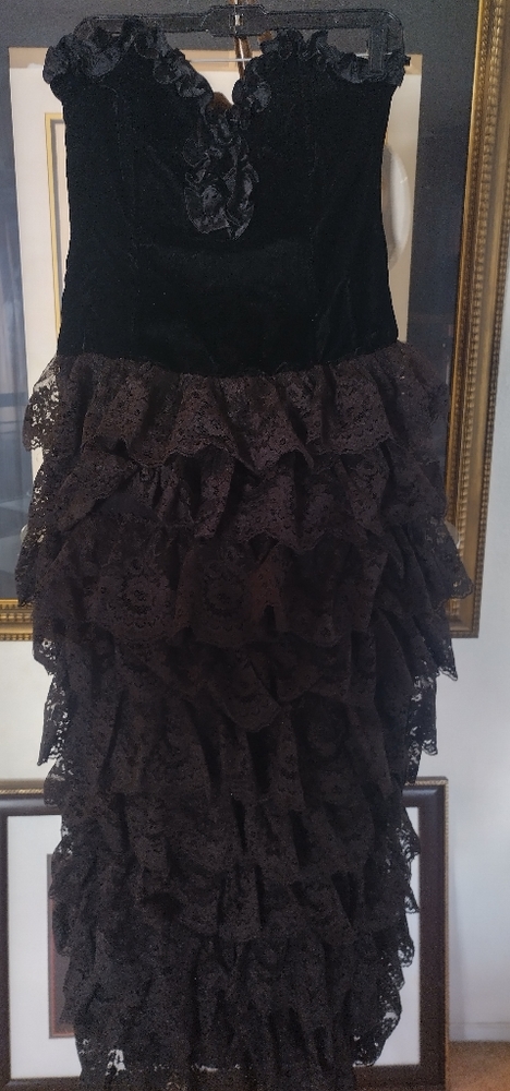 Vintage Jessica McClintock Black Wedding Dress